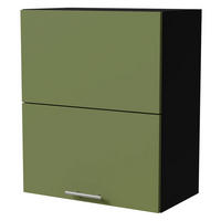 KLAPPHÄNGESCHRANK Brerra W8B/60-AV Schwarz / RAL 6025 farngrün Matt 60 / 32,5 / 72cm - Schwarz/Grün, Holz/Holzwerkstoff (60/72/32.5cm) - Feldmann-Wohnen