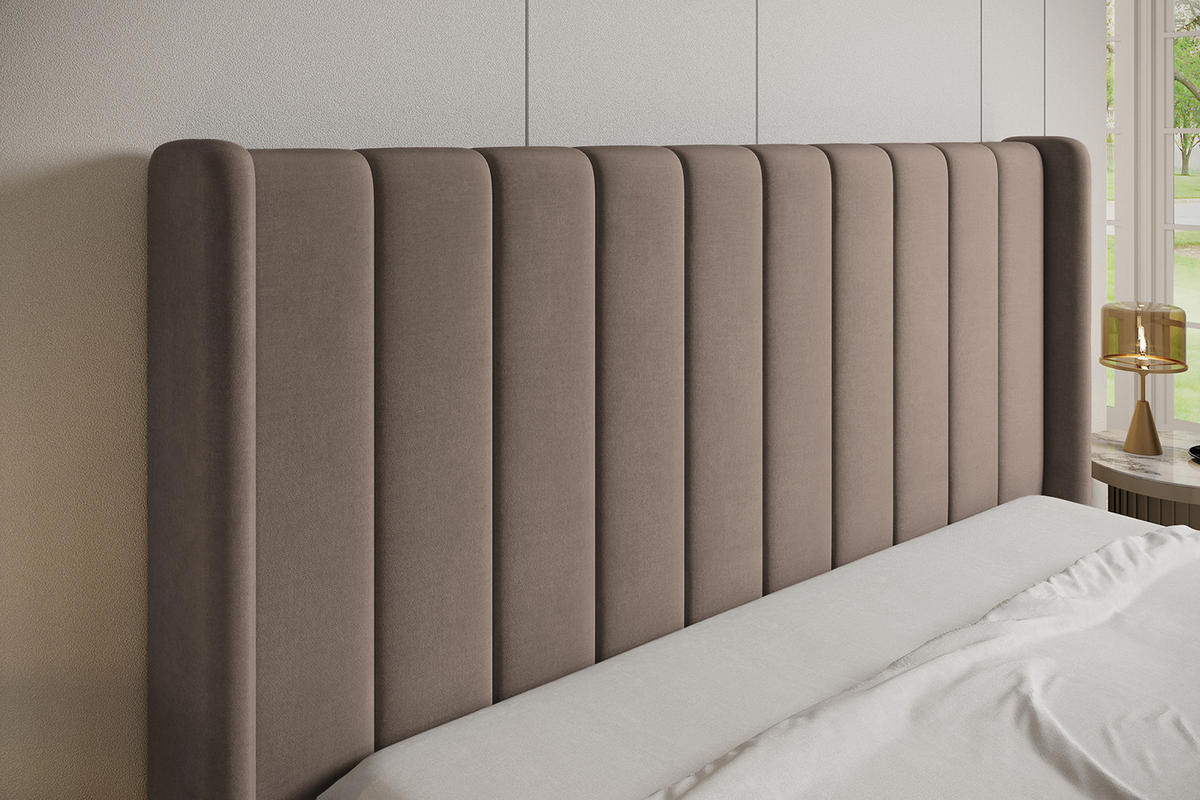 POLSTERBETT PAMBRIA 200x200 cm, Taupe - Taupe, Textil (200/200cm) - Fedve