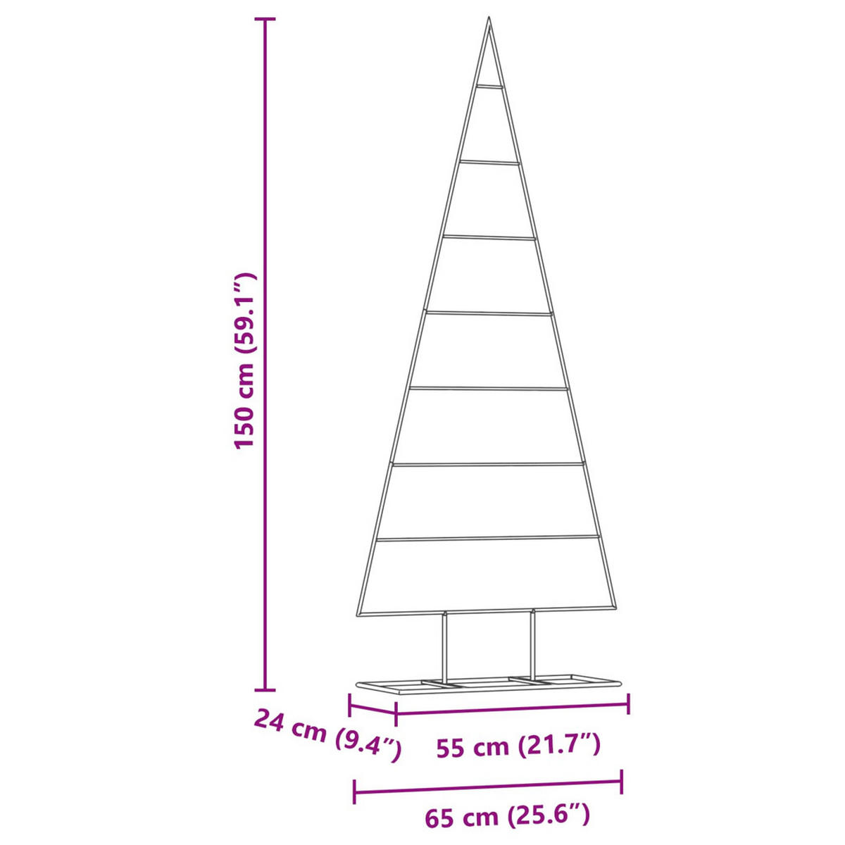 WEIHNACHTSBAUM Metall Gold 150 Cm Pulverbeschichteter Stahl - Goldfarben, Metall (150cm) - vidaXL