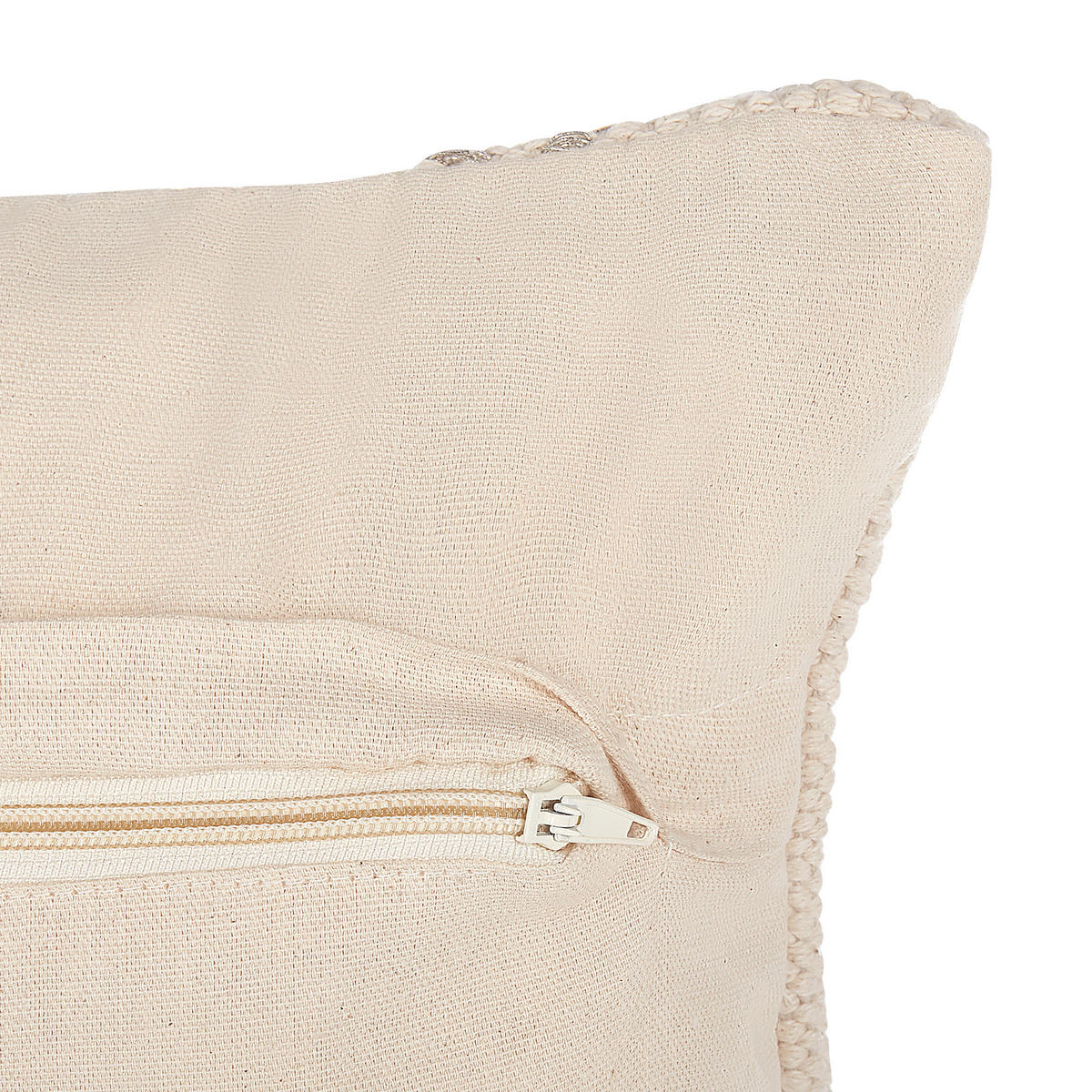 DEKOKISSEN 2er-Set Hellbeige 45/45 cm Vayali - Beige, Naturmaterialien/Textil (45/45cm) - Beliani