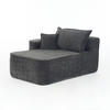 CHAISE LONGUE premium chenille relaxliege montagefrei - Dunkelgrau, Textil (144/65/112cm) - Urban Meuble