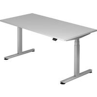 SCHREIBTISCH elektrisch Bluetooth & App XDLB 80/160/74 cm in Grau - Grau, Holzwerkstoff (80/160/74cm) - bümö