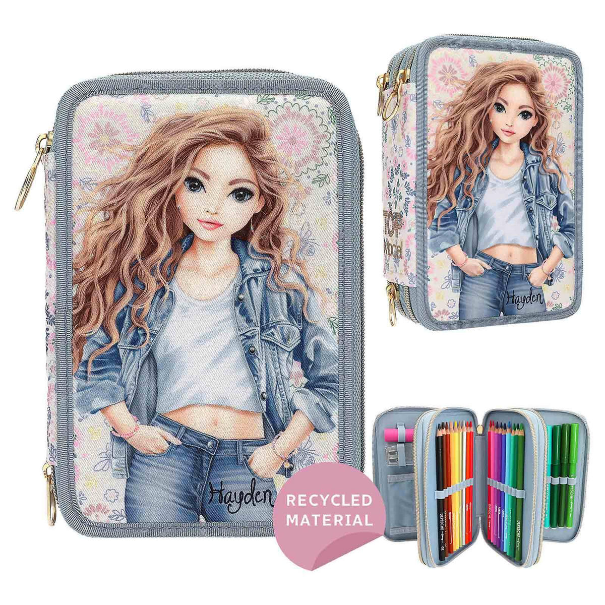 SCHUL-SET TROLLEY FESTIVAL FUN TOPModel hellblau - Hellblau, Textil (2/2cm) - Depesche Germany