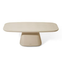 COUCHTISCH HORIZON Rund Groß aus Beton 120 x 60 x 40 cm - Creme, Naturmaterialien (120/60/40cm) - Elementi