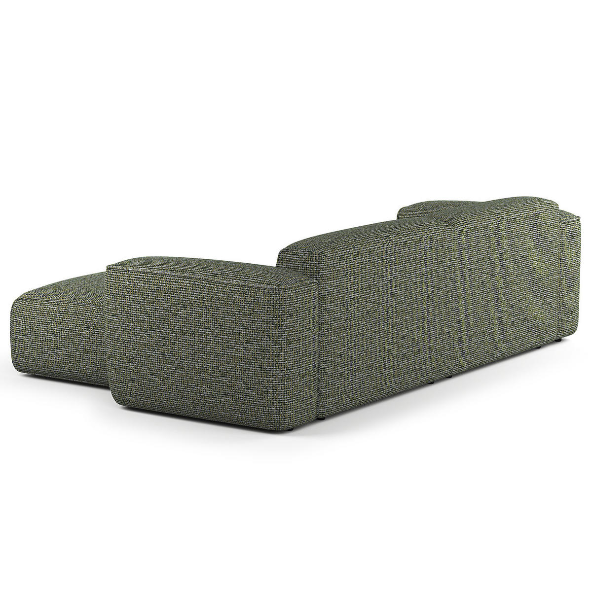 1,5-SITZER ECKSOFA mit Longchair - Schwarz/Grün, Kunststoff/Textil (260/173cm) - home24