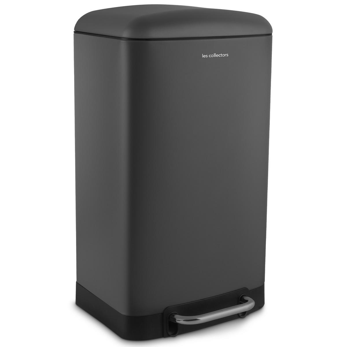 TRETMÜLLEIMER 40L - Grau N°831 - Grau, Metall (37.5/67.5/35.5cm) - Les Collectors