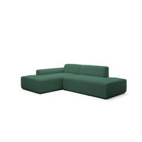 ECKSOFA Modular Premium Grün - Schwarz/Grün, Holz/Holzwerkstoff (280/190cm) - Furnisell