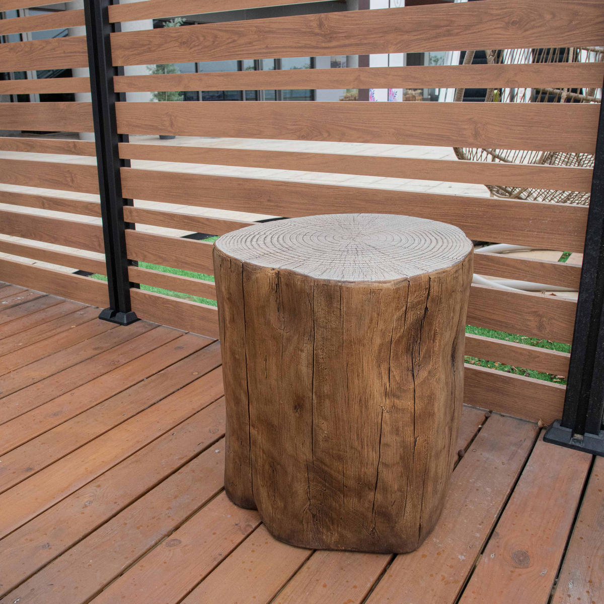 BEISTELLTISCH DAINTREE aus GF-Beton, Wetterbeständig, 49x47x51 cm - Rotbraun, Naturmaterialien (49/47/51cm) - Elementi