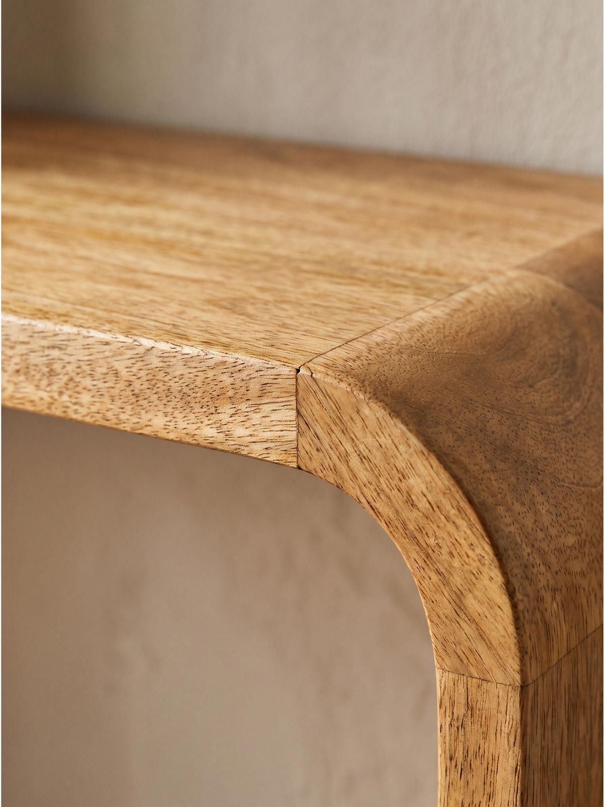 WANDREGAL ARBOGA, Mango Massivholz, handgefertigt, 80 x 20 x 36 cm - Braun, Holz (80/36/20cm) - KADIMA DESIGN