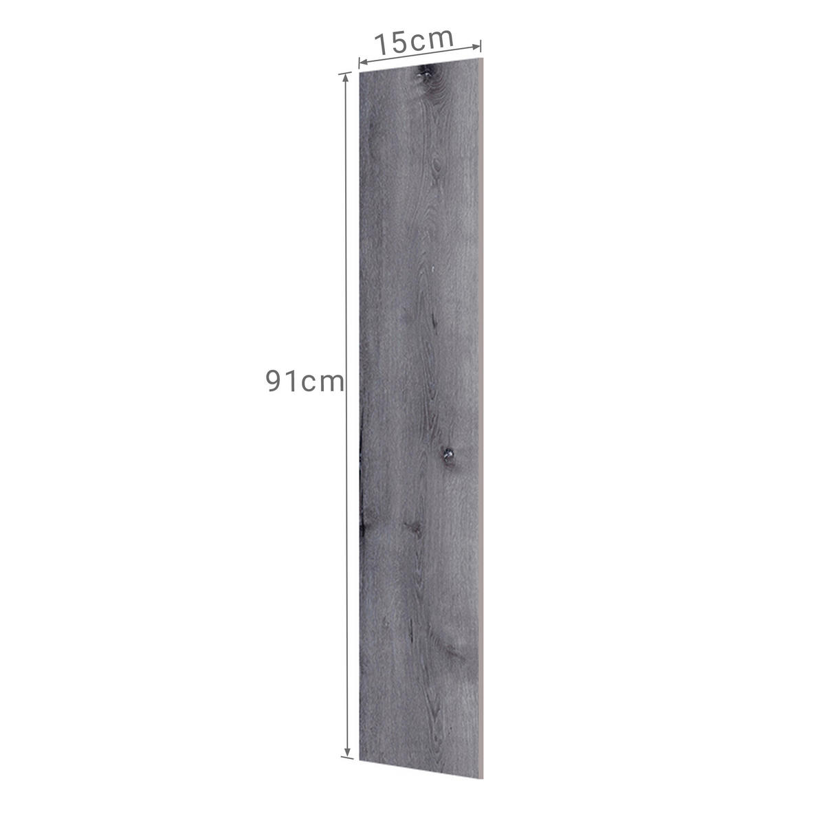 PVC podlahy - sivá, plast/kameň (1.8/91/15cm) - Relaxdays