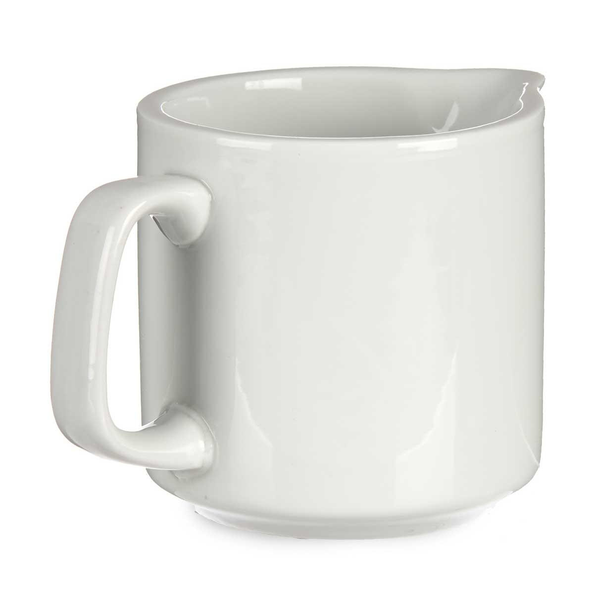MILCHKANNE Porzellan 150 ml - Weiß, Keramik (9L) - Vessia
