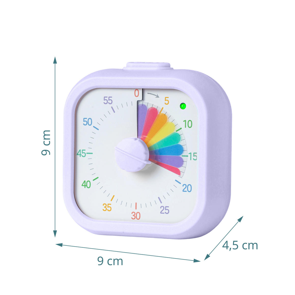 TIMER Lila 60 minuter - Lila, Plast (9/9/4.5cm) - Relaxdays