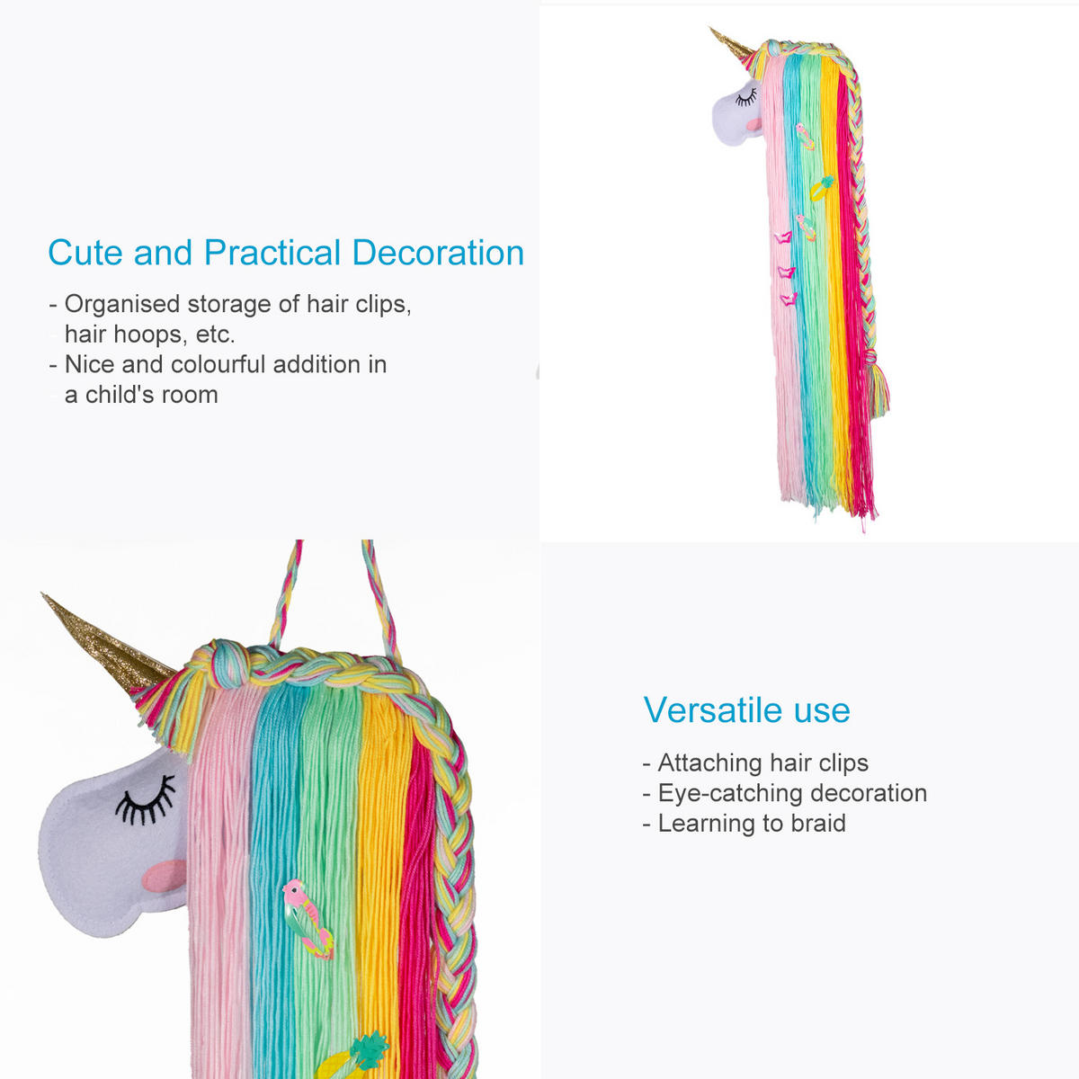 WANDTEPPICH für Haarklammern 86 / 24 / 5 cm - Multicolor, Textil (24/86cm)