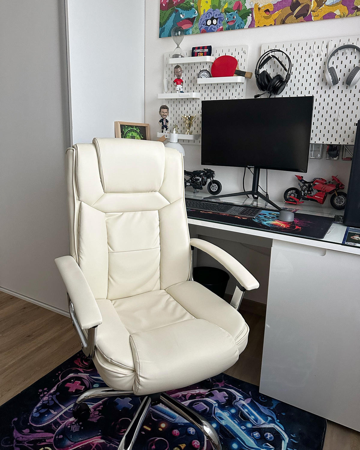 KANCELÁŘSKÁ ŽIDLE Umělá kůže Béžová Advance - béžová, textil/plast (66/100/66cm) - Beliani