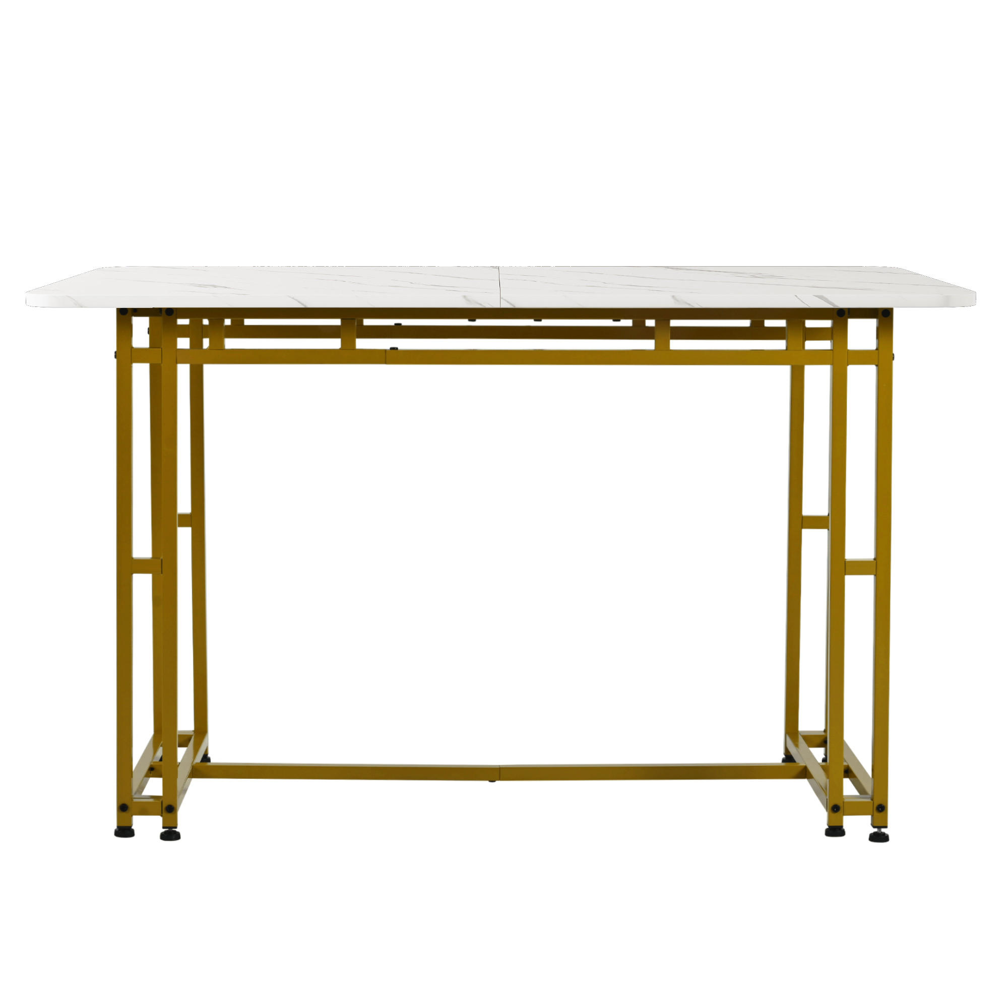 ESSTISCH Golden 120/70/74 cm - Goldfarben, Holzwerkstoff/Metall (120/70/74cm) - Urban Meuble