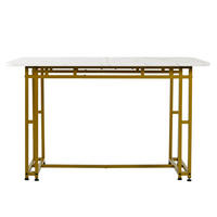 ESSTISCH Golden 120/70/74 cm - Goldfarben, Holzwerkstoff/Metall (120/70/74cm) - Urban Meuble