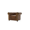 CHESTERFIELD-SESSEL Flux Braun Microfaser Vintageoptik - Braun, Holz/Textil (94/72/86cm) - S-Style Möbel