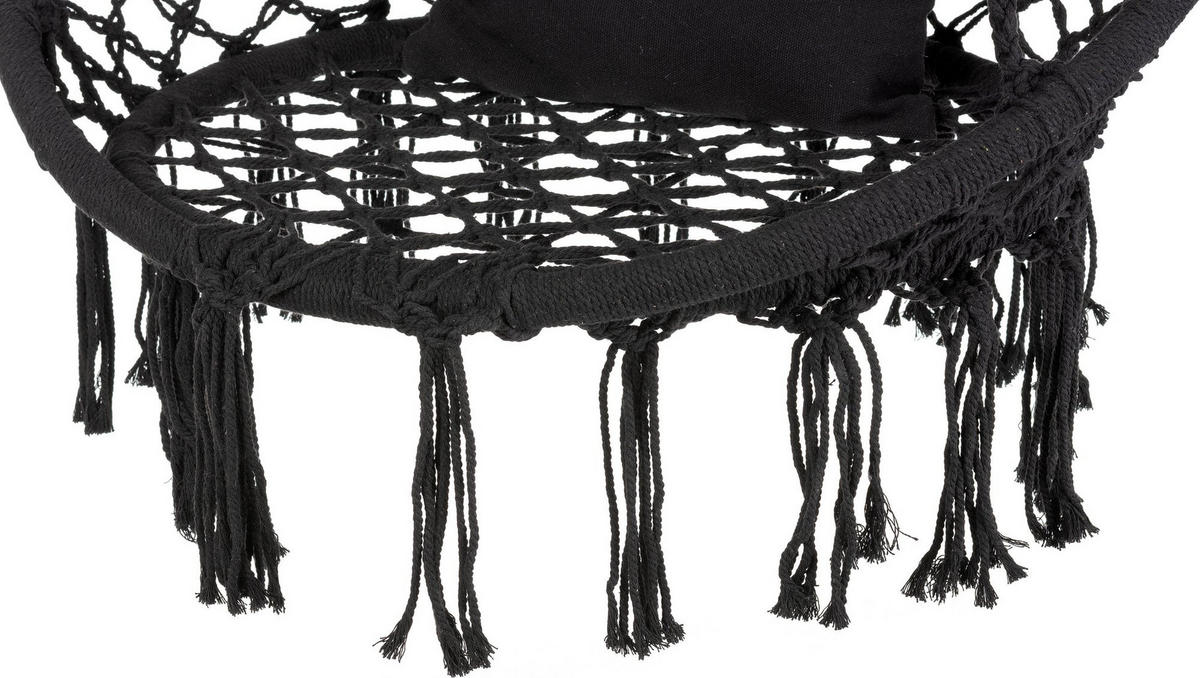 HÄNGESESSEL bis 150 kg - Schwarz, Textil (80/38/80cm) - Luverno