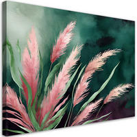WANDBILD pampasgras abstrakt botanik - Pink, Textil (60/40cm) - Feeby