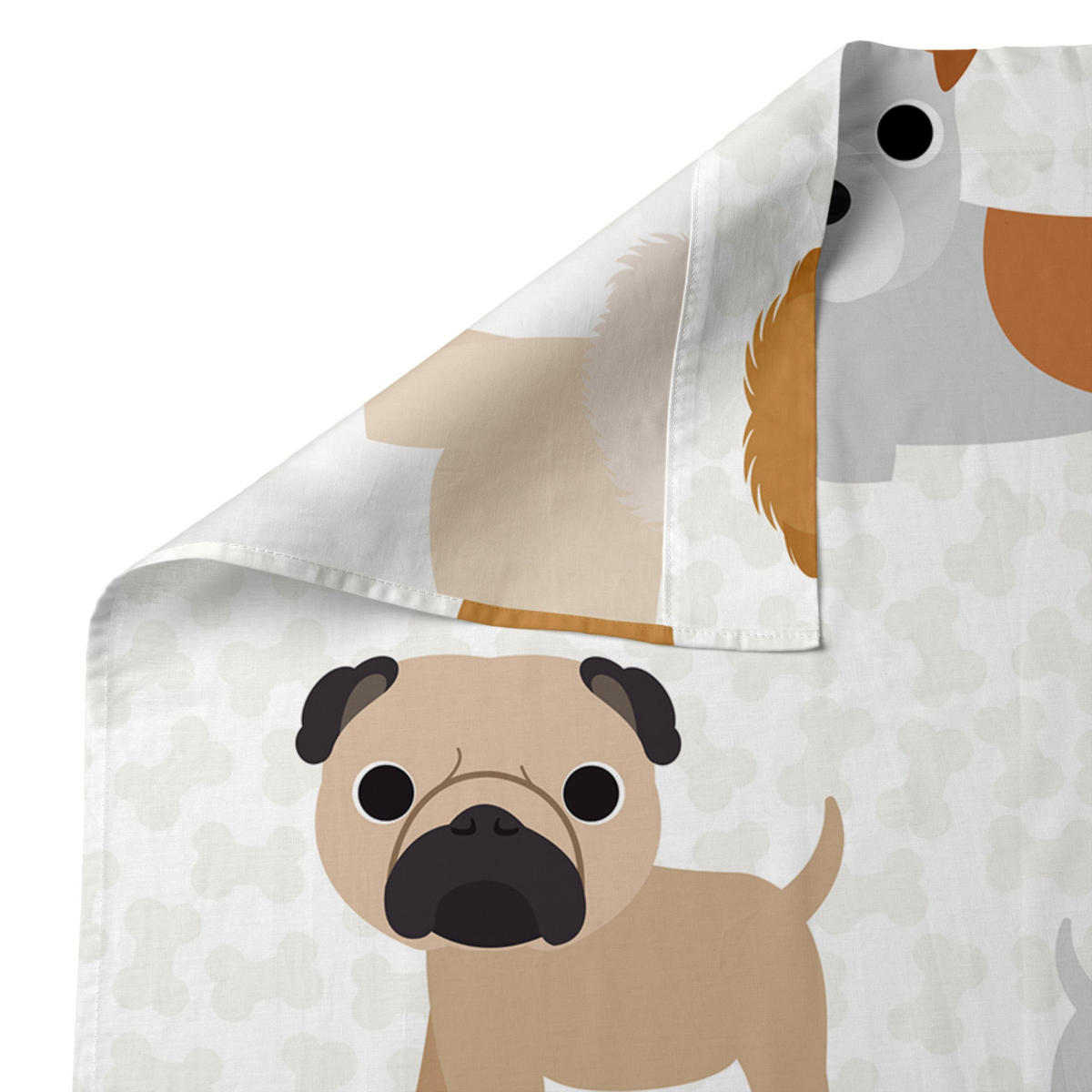 BETTWÄSCHE 2er-Set teiliges dogs 120x180 cm (kinderbett) mehrfarbig - Multicolor, Textil (120/180cm) - Happy Friday