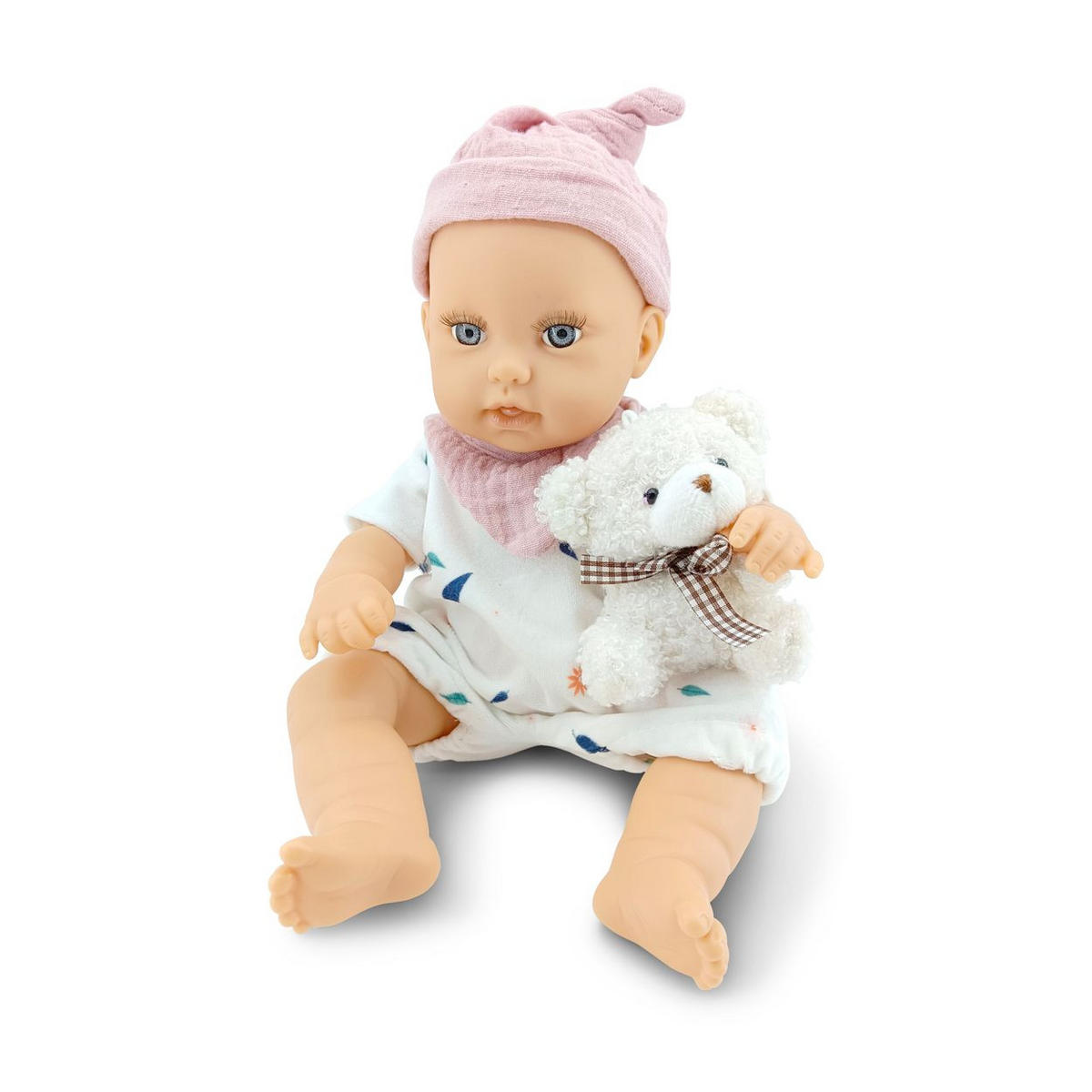 KINDERPUPPE Bear und Baby rosa 30 cm, Kuscheltier, Schnuller, beweglicher Körper, ab 18 Monaten - Rosa, Kunststoff (16/8/30cm) - Moni