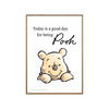 POSTER mit Rahmen Disney - Just Being Winnie the Pooh Today - Eichefarben/Gelb, Holz/Papier (70/100cm) - Poster&Frame