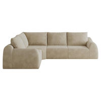 ECKSOFA 367/200/85 cm Khaki Chenille - Sandfarben/Graubraun, Textil (367/200cm) - Oxeza