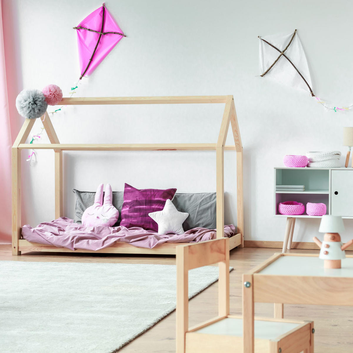 KINDERBETT Hellbraun 90/200 cm - Hellbraun, Holz (1/200/90cm) - Mobili Rebecca