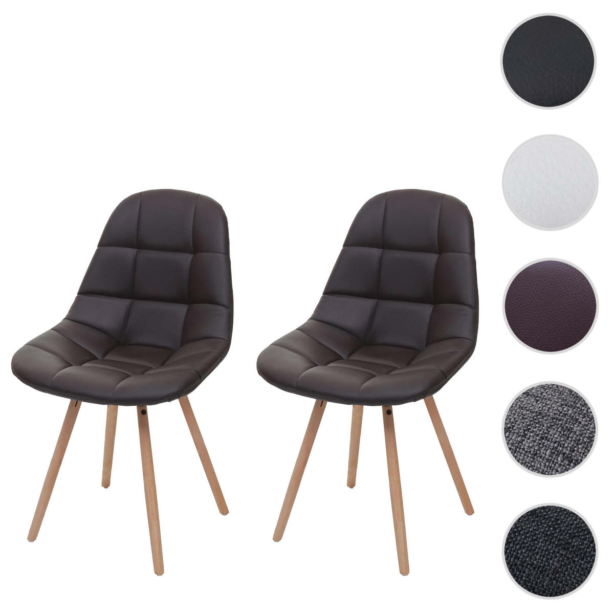 ESSZIMMERSTUHL I Braun 2er-Set - Braun, Textil (47/82/53cm) - MCW