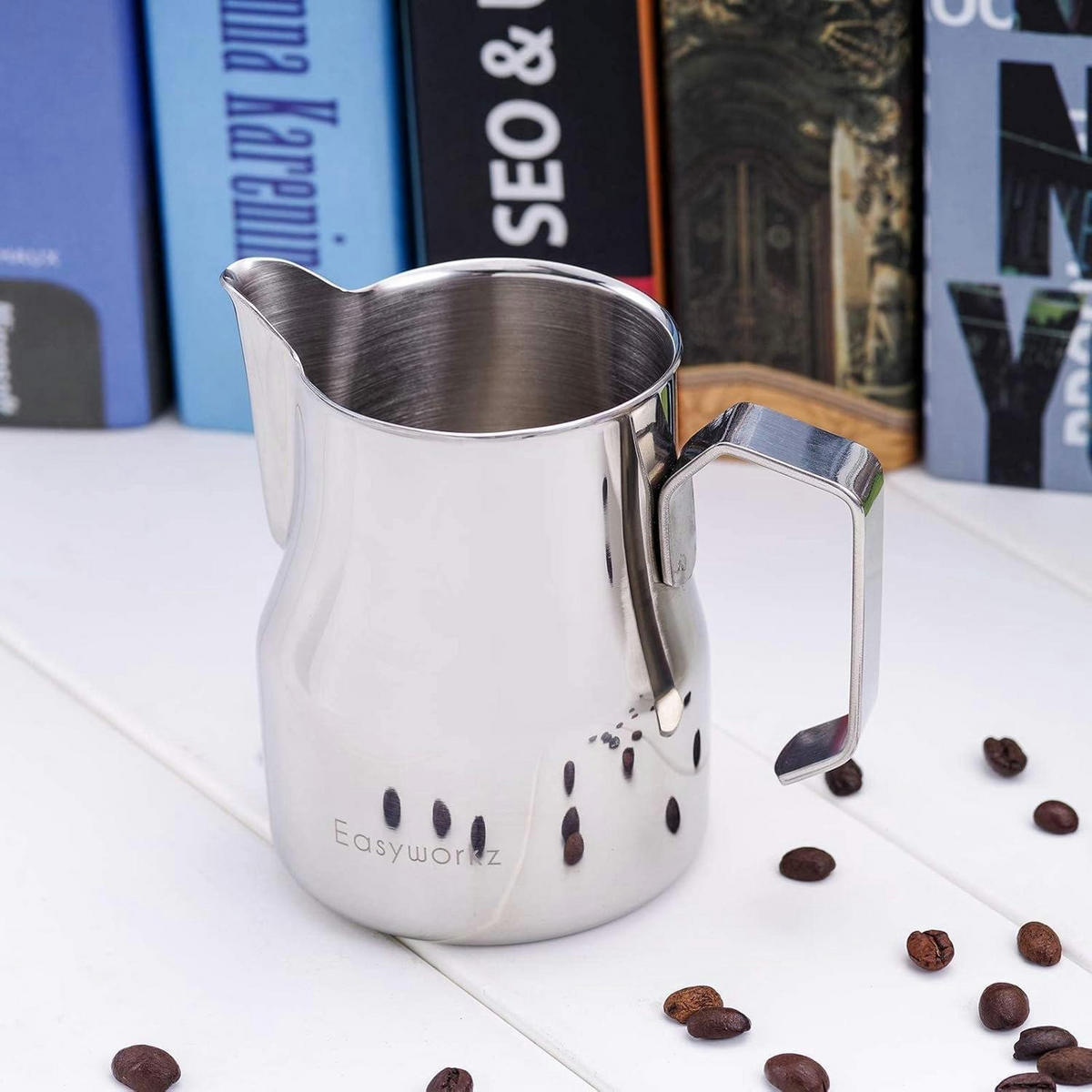 MILCHAUFSCHÄUMKRUG Edelstahl 350 ml - Silberfarben, Metall (7.6/10.8cm)