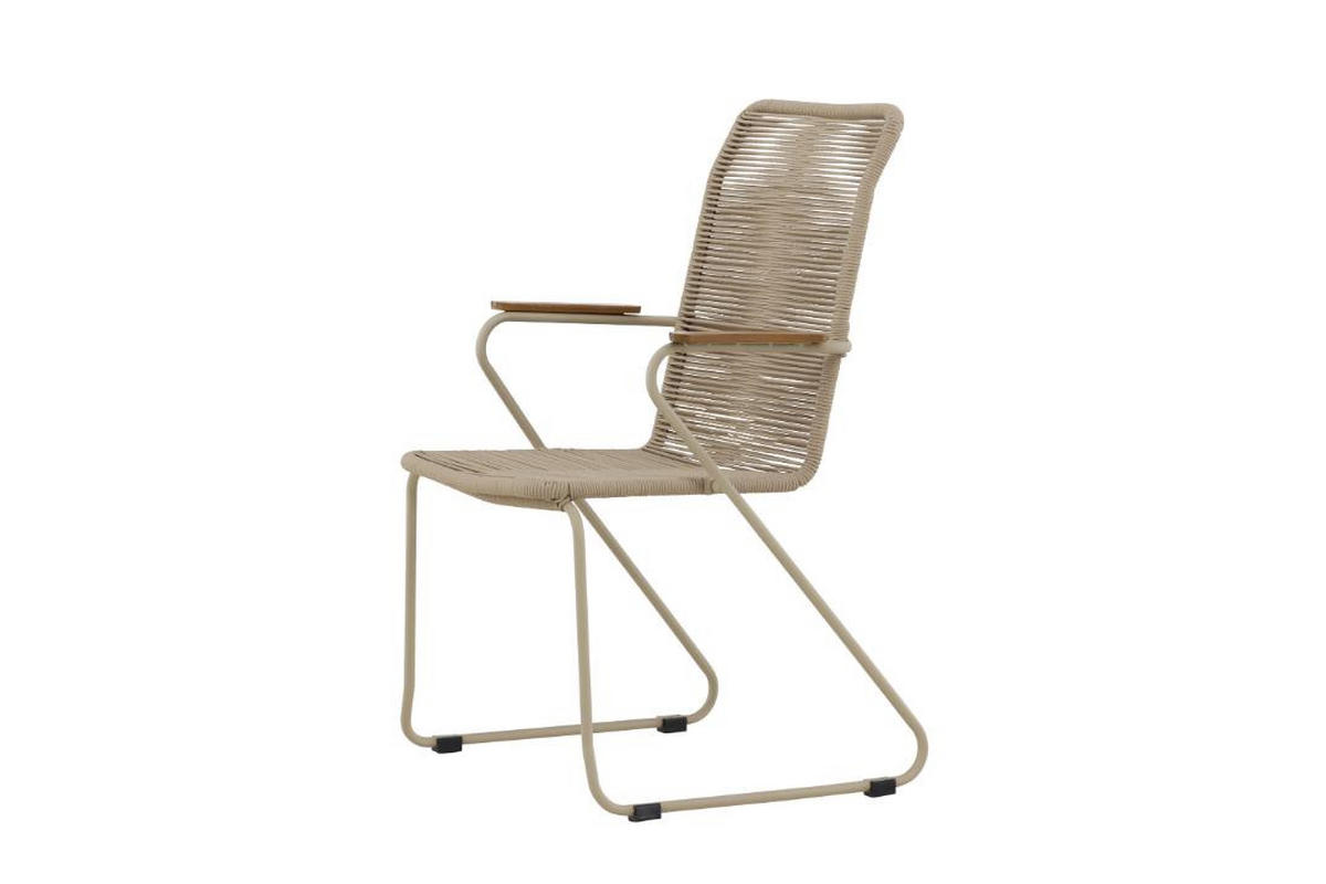 GARTENSTUHL, Bois, Beige, Stahl, 63 x 65 x 93 cm - Beige, Metall (63/93/65cm) - ebuy24