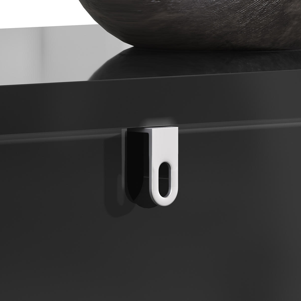 SIDEBOARD 152/40/75 cm Schwarz aus MDF mit Kippschutz - Schwarz, Holzwerkstoff (40/75/152cm) - OKMYHOME