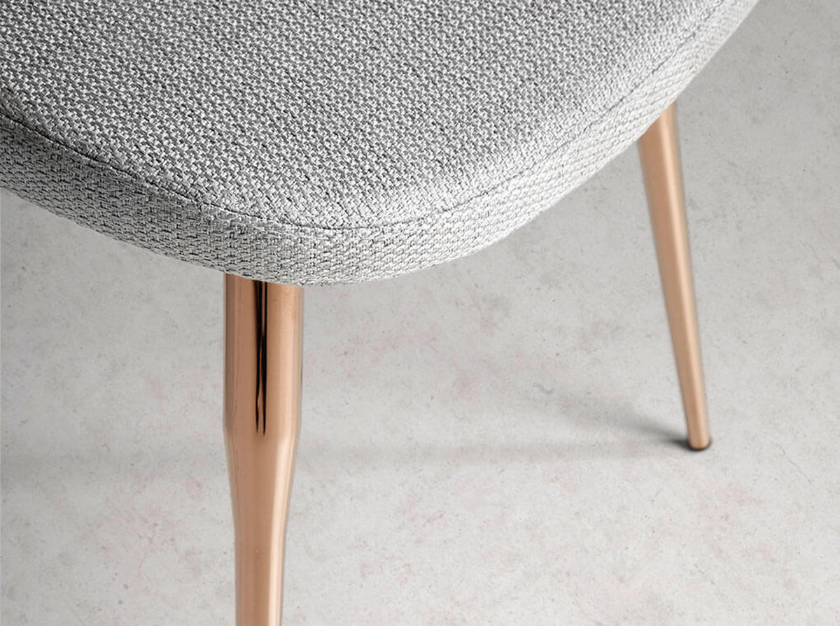 ESSZIMMERSTUHL Stoff Grau , Gold - Goldfarben/Grau, Textil (44/82/48cm) - ANGEL CERDA