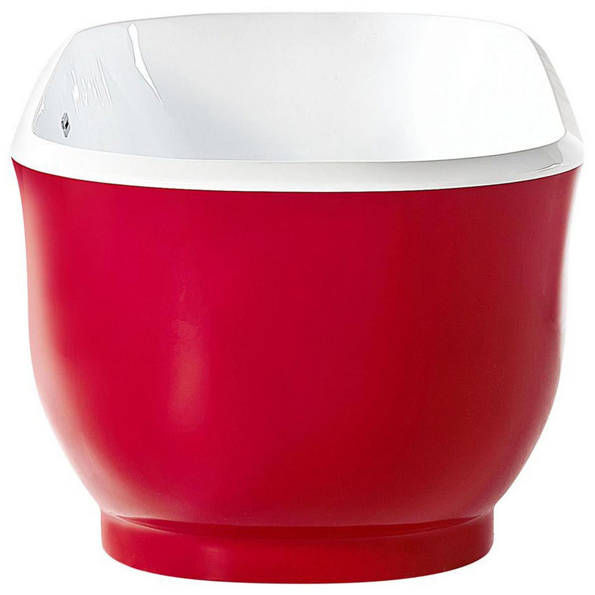 BADEWANNE FREISTEHEND 77x170x61 cm rot Tesoro - Rot, Kunststoff (77/61/170cm) - Beliani