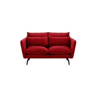 ZWEISITZER-SOFA Layla-Velluto 7 - Rot, Holz/Textil (171/95/98cm)