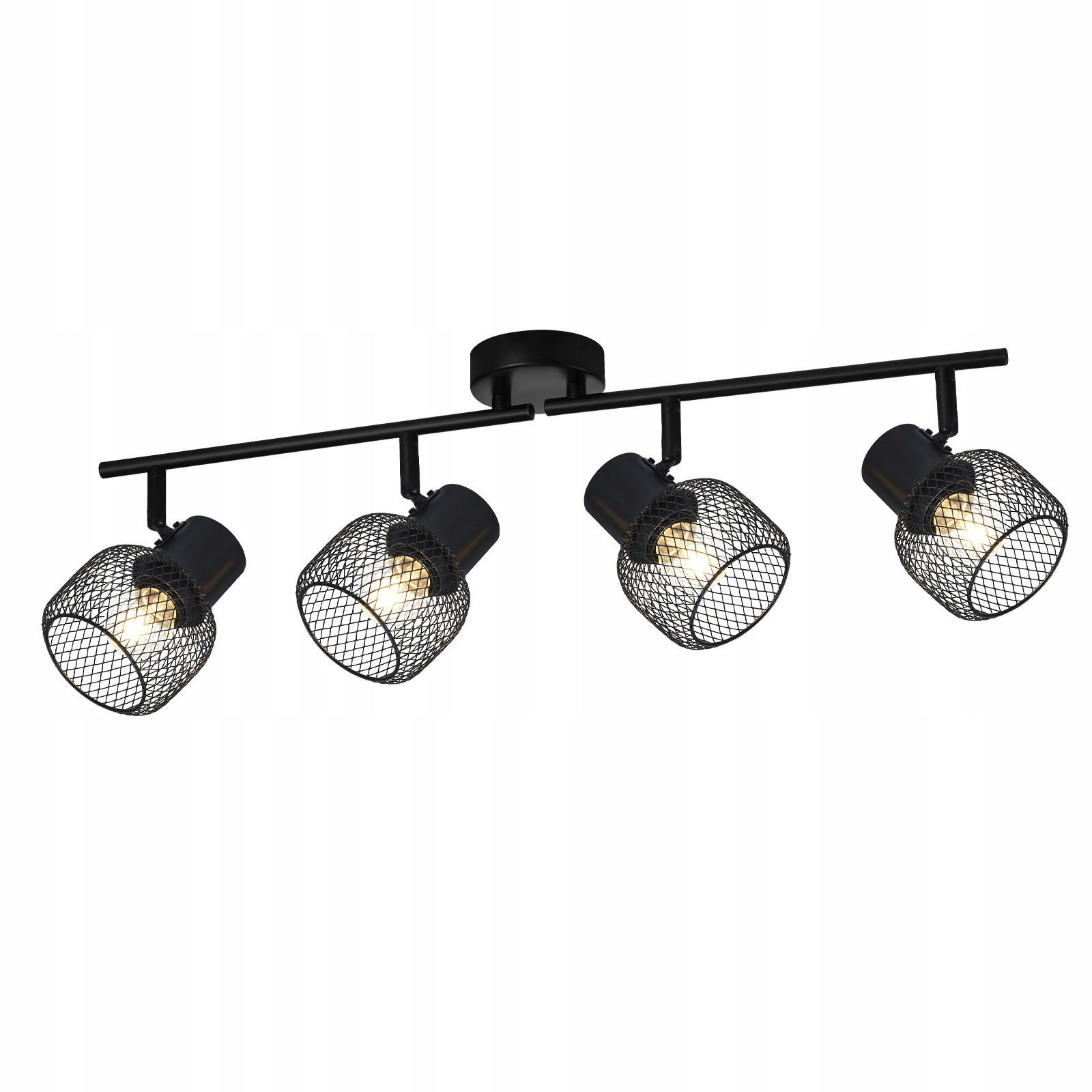 DECKENLEUCHTE Lydia 4-flammig 64/15/21 cm - Schwarz, Metall (64/15/21cm) - Nettlife