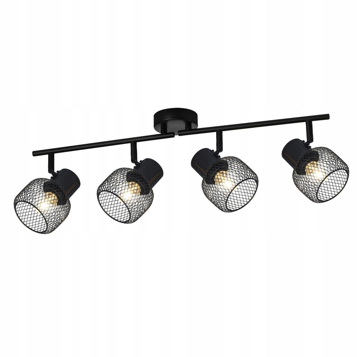 DECKENLEUCHTE Lydia 4-flammig 64/15/21 cm - Schwarz, Metall (64/15/21cm) - Nettlife