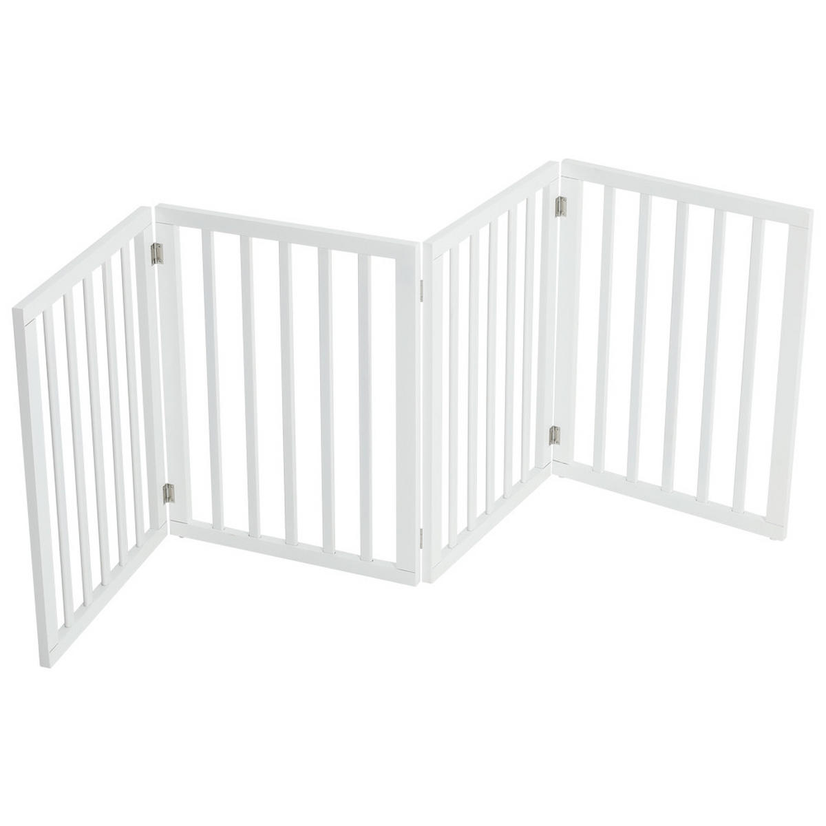 SCHUTZGITTER 4-Paneele Faltbar Freistehend MDF Weiß - Weiß, Holzwerkstoff (183.5/1.8cm) - Livingandhome