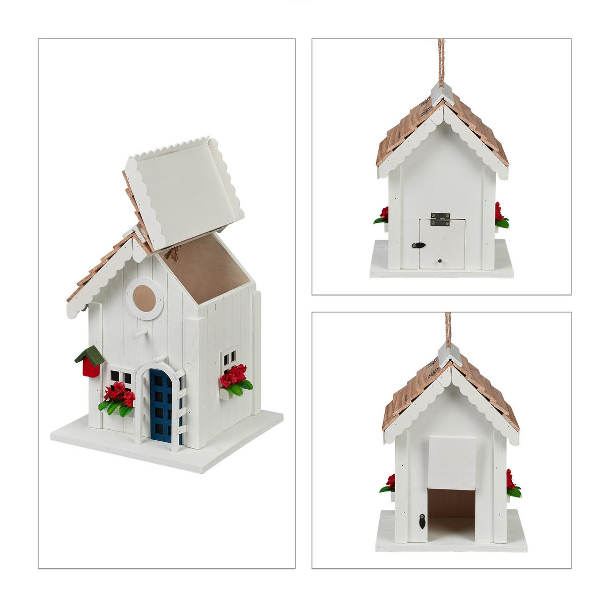 DEKOVOGELHAUS - Multicolor, Holz (18/23.5/18cm) - Relaxdays
