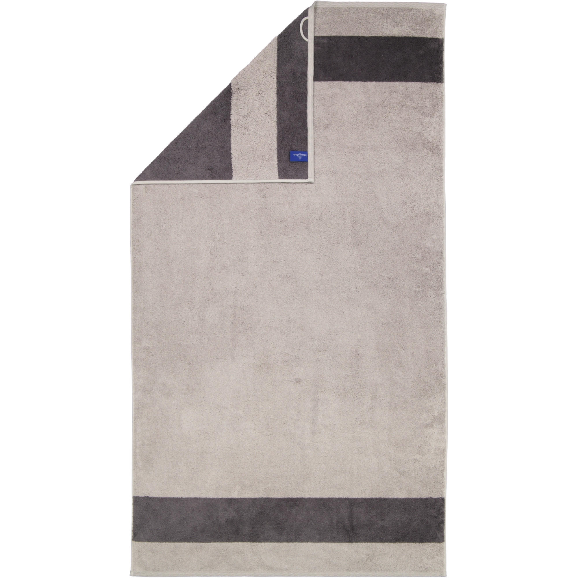 HANDTÜCHER LUXURY DOUBLE 2560 STONE - 77 - Grau, Textil (80/150cm) - Zöllner