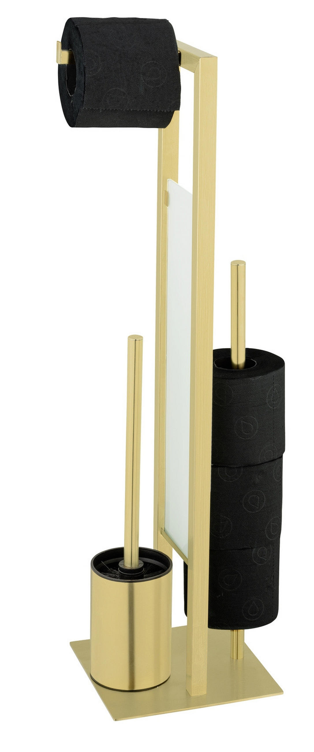 TOILETTENPAPIER- und Bürstenhalter Rivalta 18/23/70 cm - Goldfarben, Metall (23/70/18cm) - Wenko