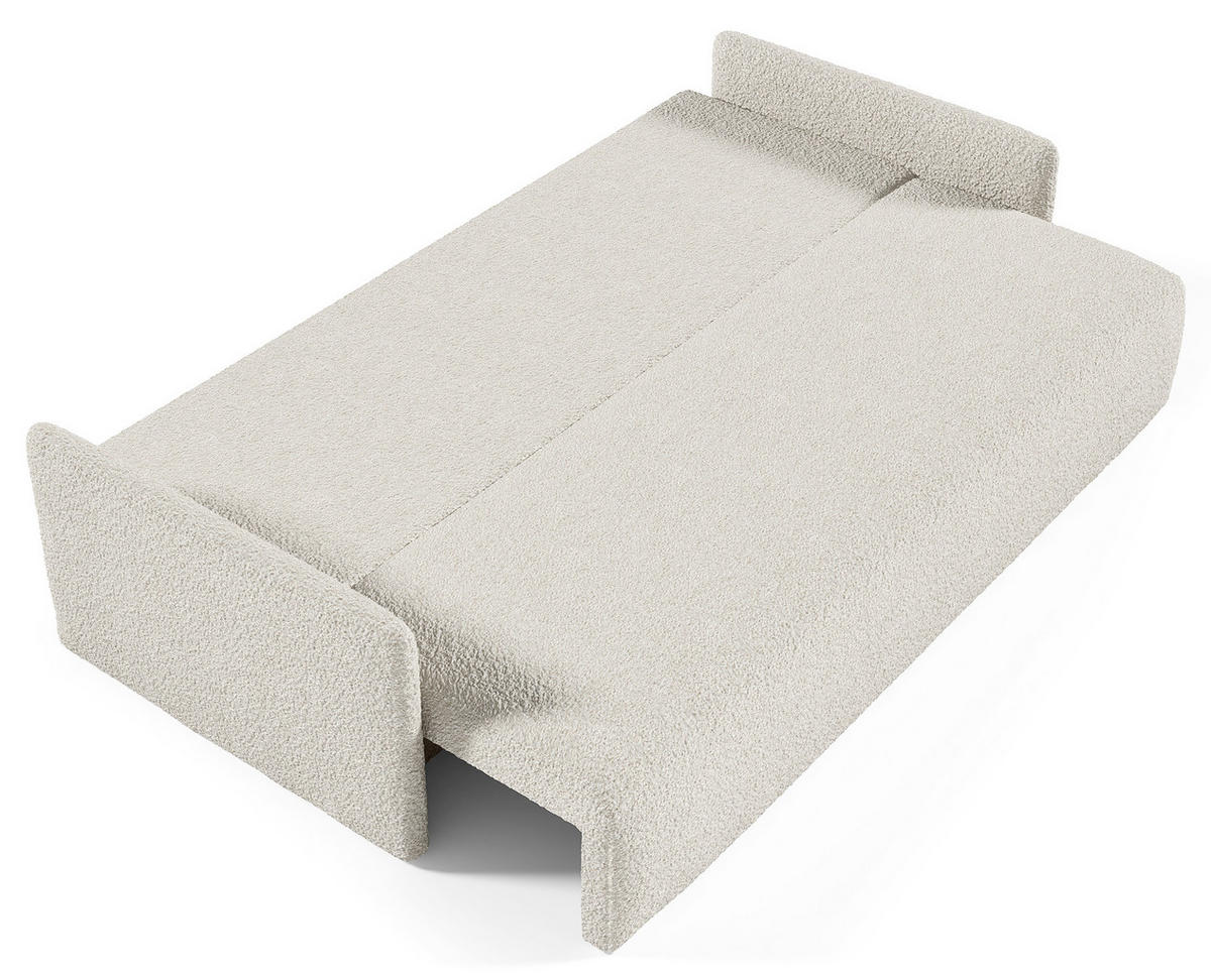 SOFA Glove Creme mit Bouclé-Bezug - Creme, Kunststoff/Textil (206/95/87cm) - Selsey