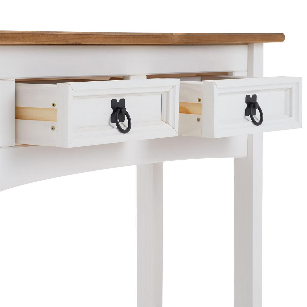 KONSOLENTISCH CAMPO - Weiß/Braun, Holz (32/88/73cm) - CARO-Möbel