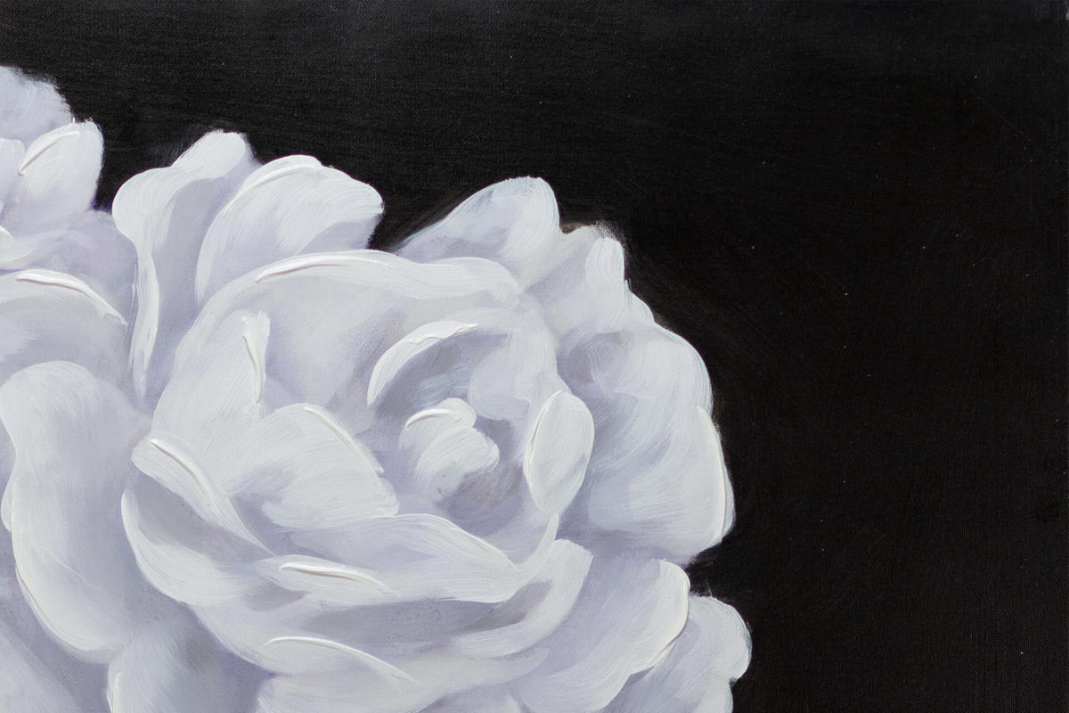 ACRYLBILD HANDGEMALT 80/80 cm - Schwarz, Holz/Textil (80/80cm) - KUNSTLOFT