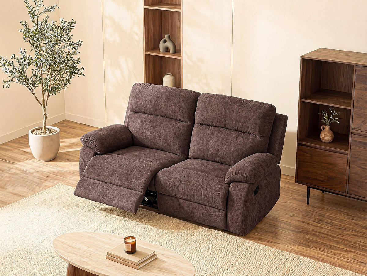 RELAXSOFA - -Sitzer - Stoff - Braun - - Braun, Textil (146/100/96cm) - Vente-Unique