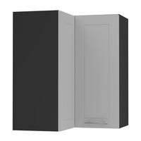 ECKHÄNGESCHRANK Kvantum W12/60 Dust Grey Matt / Schwarz Matt 60 / 60 / 72cm - Schwarz/Grau, Holz/Holzwerkstoff (60/72/60cm) - Feldmann-Wohnen