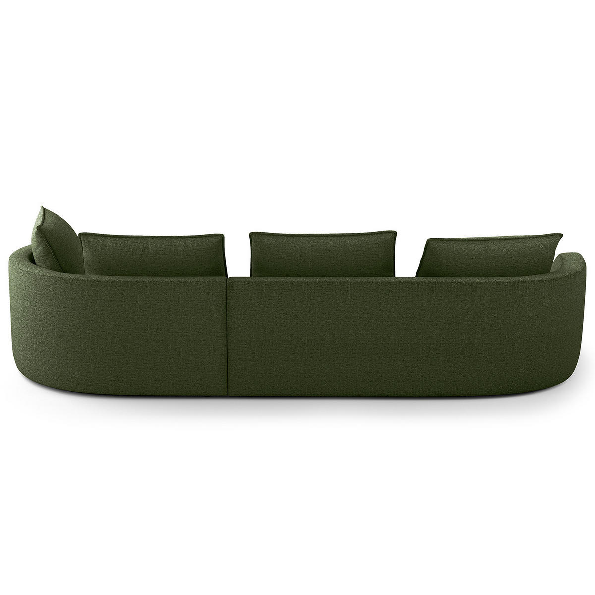 BIGSOFA - Schwarz/Grün, Kunststoff/Textil (322/82/154cm) - home24