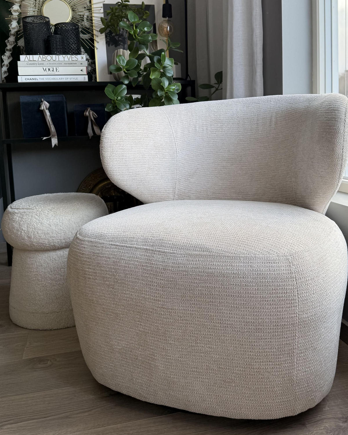 DREHSESSEL Stoff Beige Alvdal - Beige, Textil (74/73/79cm) - Beliani