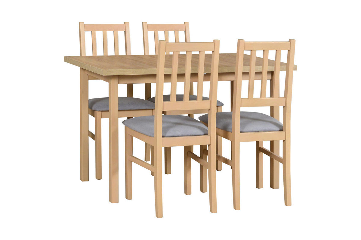 STUHL Bos 4 (2er Set) - Fango/Sonoma Eiche, Holz (43/94/40cm) - Leaf Design