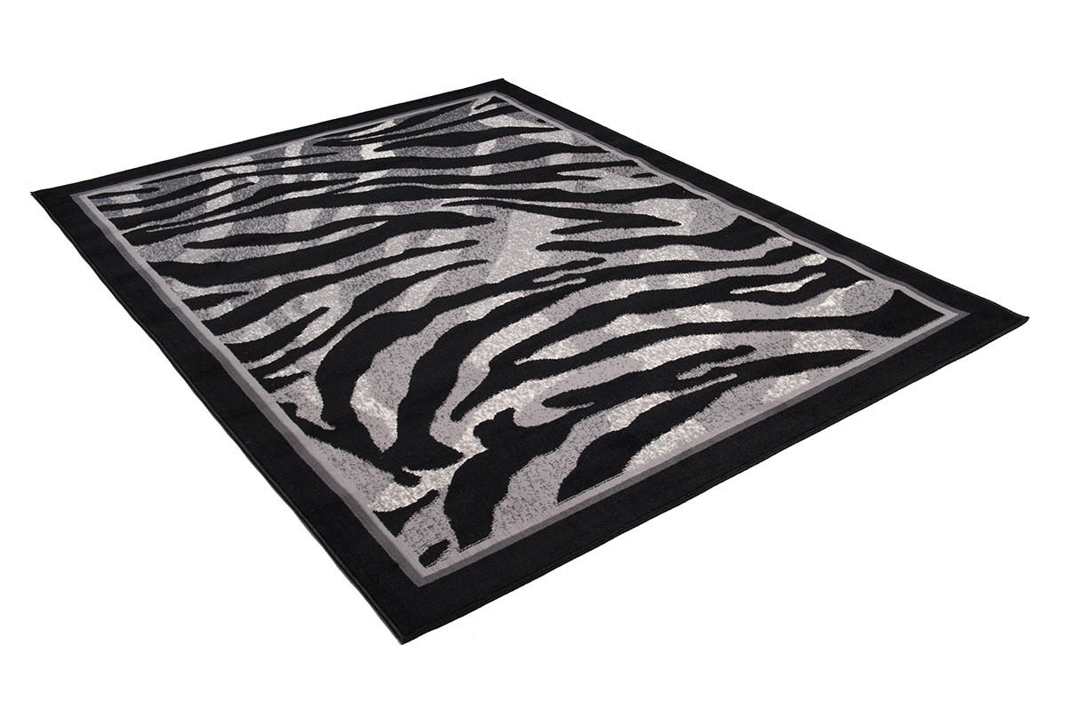 TEPPICH DREAM Schwarz Hellgrau 180/250 cm - Hellgrau/Schwarz, Textil (180/250cm) - Tapiso